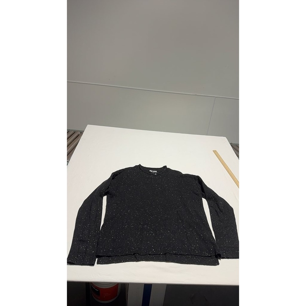 DKNY Jeans Black Speckled Crew Neck Sweater Women Medium Casual Cotton Blend